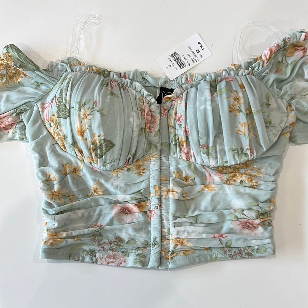 Windsor floral off the shoulder corset top